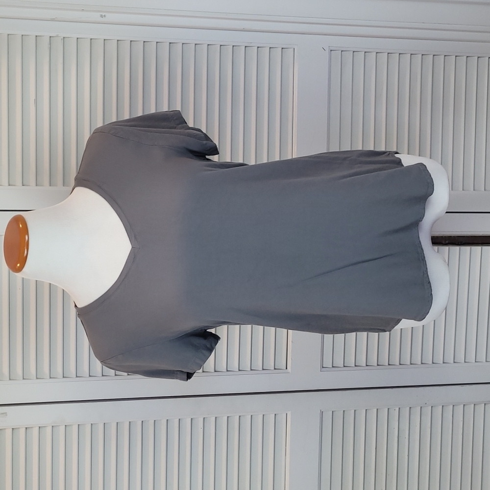 Charcoal V neck 100% rayon T-shirt